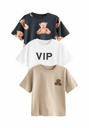 Next SHORT SLEEVE CHARACTER 3 PACK - T-shirts print - black white