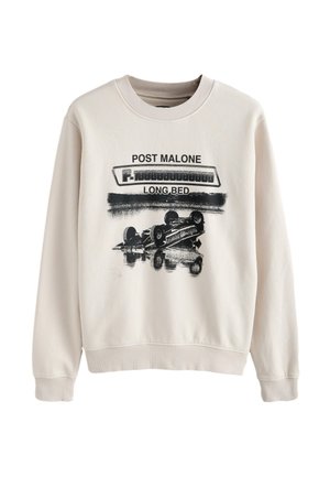 Next, REGULAR FIT-POST MALONE GRAPHIC LICENCE CREW - Felpa - ecru neutral