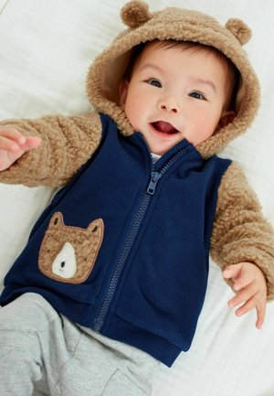 Giacca in pile - navy blue brown