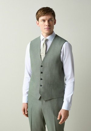 TEXTURED REGULAR FIT - Anzugweste - green