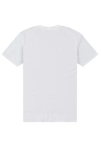 Weißes T-Shirt mit kurzerÄrmeln und Rundhalsausschnitt. Aus Baumwolle gefertigt, hat es eine glatte Textur und ein einfaches Design ohne Grafiken oder Akzente.
