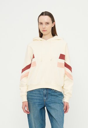 Even&Odd, Hoodie - white/brown/pink