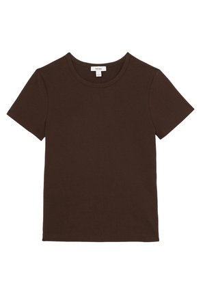 Reiss JOLIE STRETCH CREW NECK  - Camiseta básica - chocolate brown