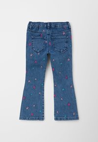 s.Oliver TREGGING MET PIJPEN EN BORDUURSELS - Flared jeans - blau