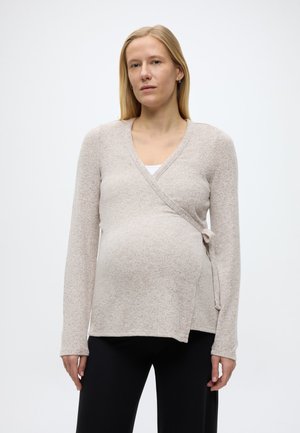 MLALICE TESS LS JRS TOP 2F - Pikkade varrukatega topp - fossil detail:melange