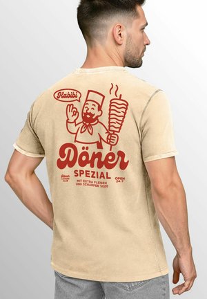 VINTAGE BACK DÖNER KEBAB RETRO DESIGN - Print T-shirt - natur