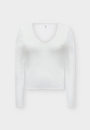 ONLY, ONLKIRA V NECK TOP  - Блуза с дълги ръкави - cloud dancer