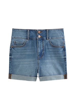 New Look, MID HIGH WAIST - Shorts di jeans - blue