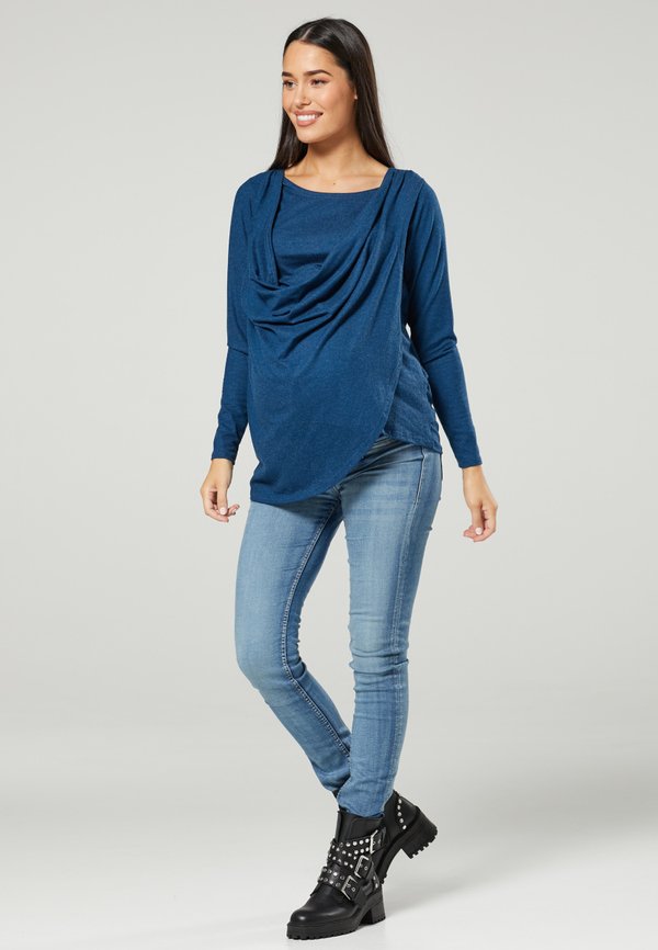 Long sleeved top - petrol melange