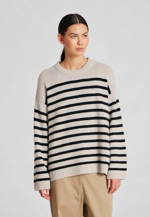 GAI+LISVA BARBERA STRIPE - Stickad tröja - island fossil