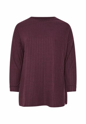 Yours Clothing, SIDE SPLIT - Pullover - burgundy