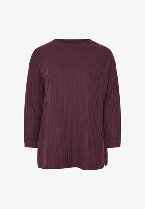 Yours Clothing, SIDE SPLIT - Pullover - burgundy