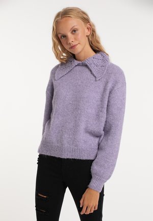 myMo, Strickpullover - lila melange