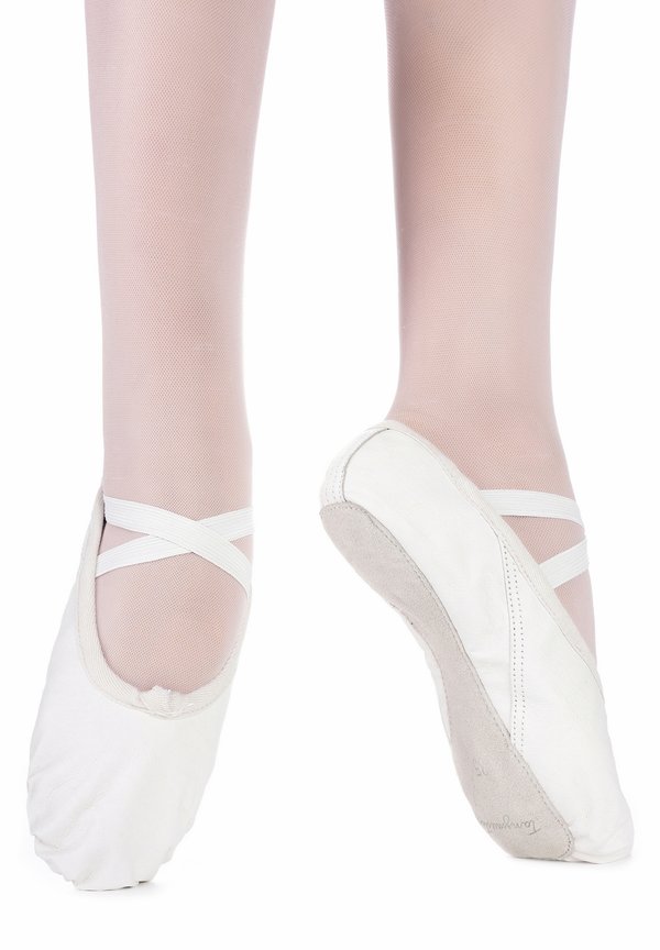 BALLETTSCHUHE SASHA GANZE SOHLE – Tanzschuh – steinweiß