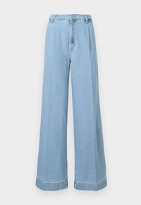 PLEATED TROUSER LIGHTWEIGHT  - Wide Leg - light blue denim