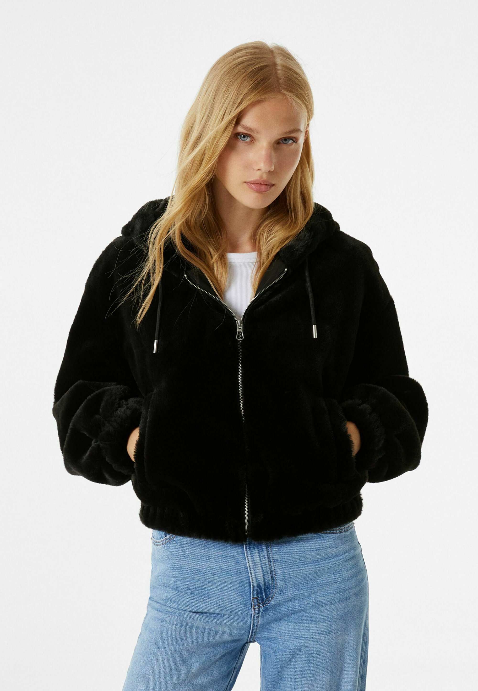 Zalando Giacca Teddy Bershka Bershka Giacca In Similpelle Beige