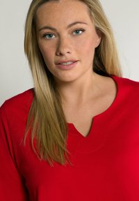 Ulla Popken A-LINIE HALBARM - Triko s potiskem - red
