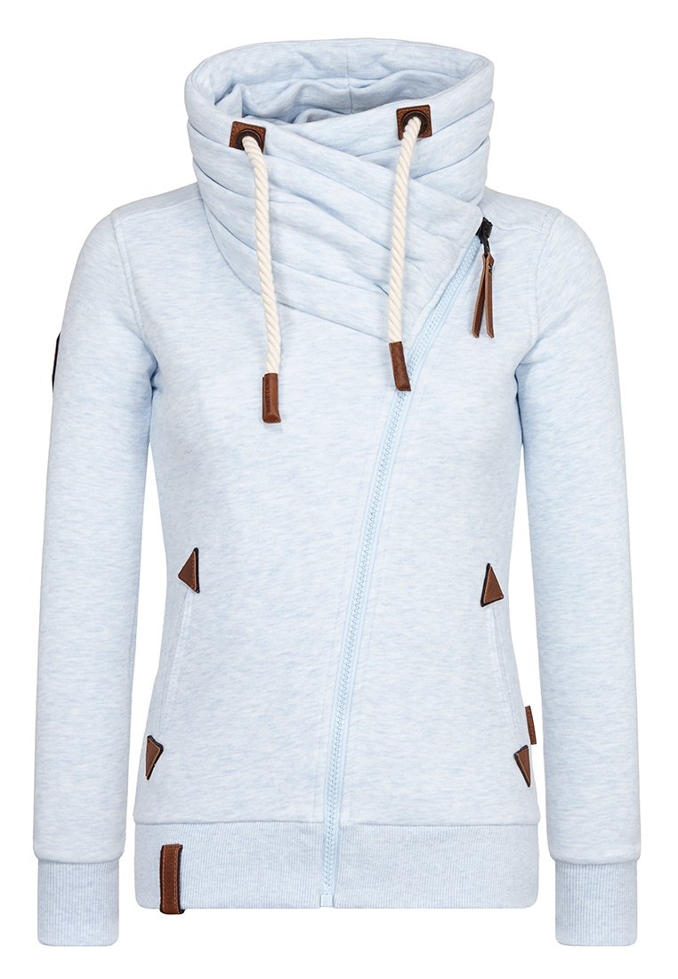 Naketano Sweater met rits - cloudy melange/lichtblauw gemêleerd - Zalando.nl