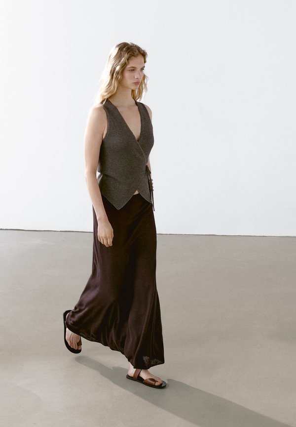 Maxi skirt - mottled bordeaux4