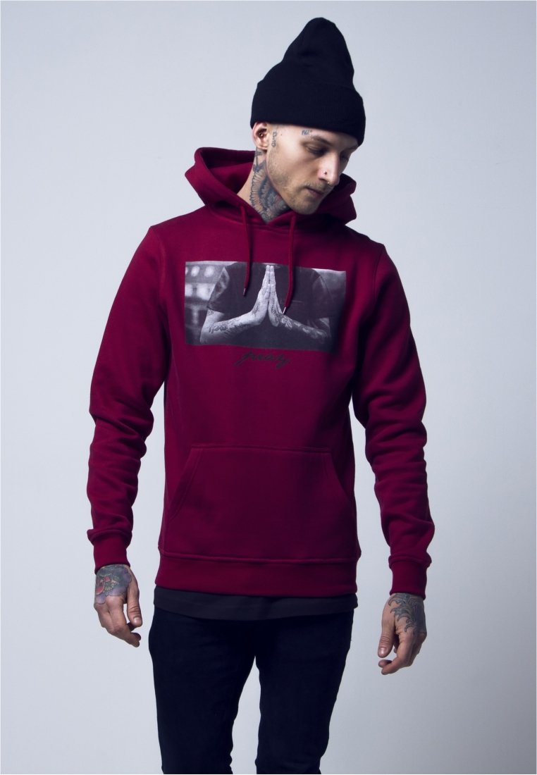 Mister Tee - PRAY - Kapuzenpullover - ruby, Vergrößern