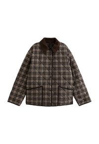 CHECKED CONTRAST TRIM QUILTED BARN  - Chaqueta de entretiempo - brown pattern