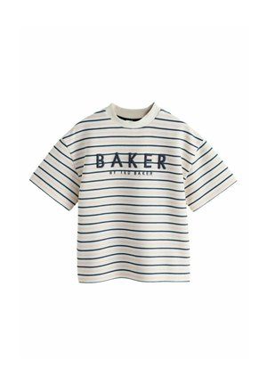 T-shirts print - stone grey red