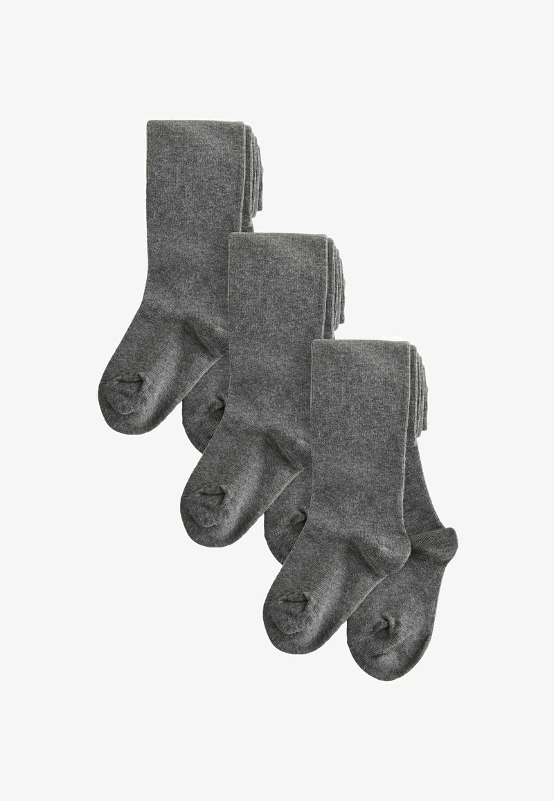 Calzini in cotone grigio in confezione da tre. Presentano una texture morbida, un design a coste e una punta rinforzata. Adatti per l'uso quotidiano.