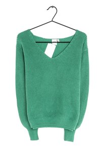 ICHI Stickad tröja - green