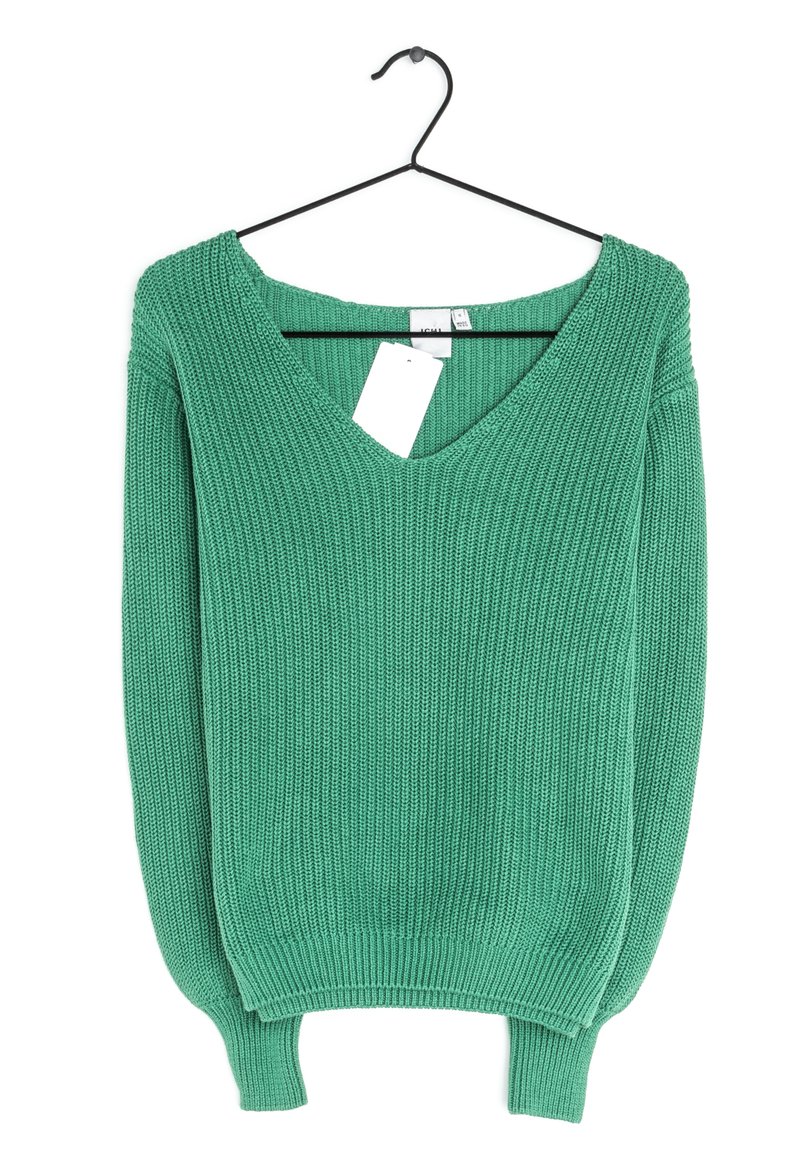 ICHI Stickad tröja - green