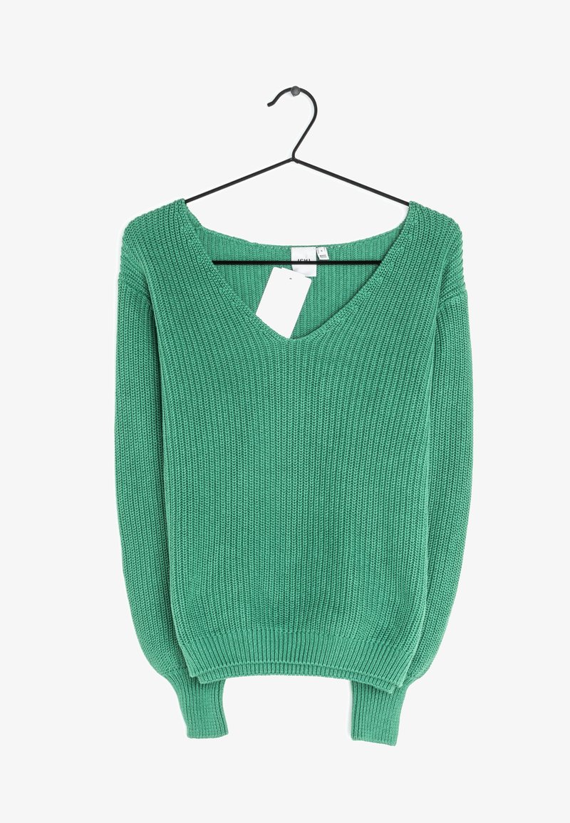 ICHI Stickad tröja - green