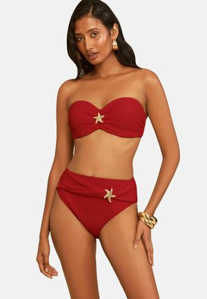 Love & Roses, REGULAR FIT - MOULDED CUP BIKINI TOP  . - Bikini-Top - red starfish trim