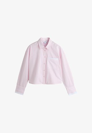 Next, REGULAR FIT - CROPPED LONG SLEEVE SHIRT - Hemdbluse - pink white spliced stripe