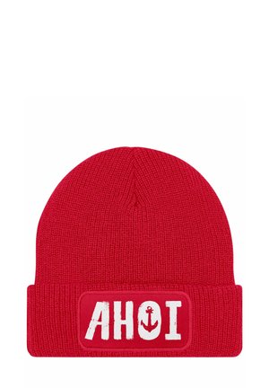 AHOI PATCH - Beanie - rot