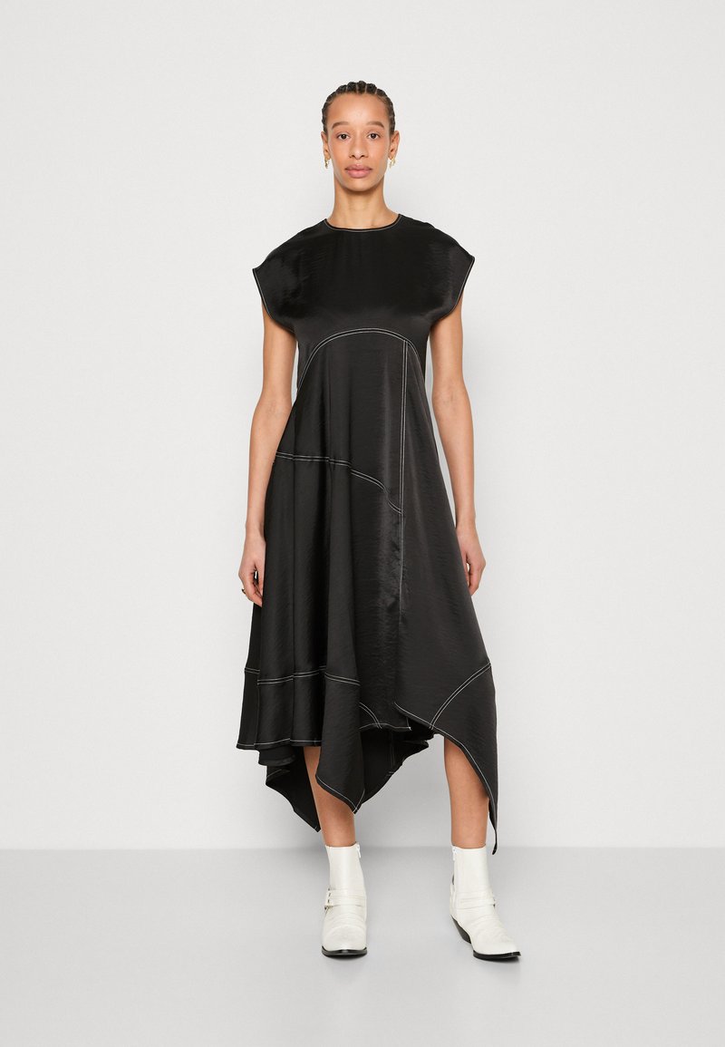 princess polly baby blue dress AllSaints AGNES DRESS - Maxi dress - black