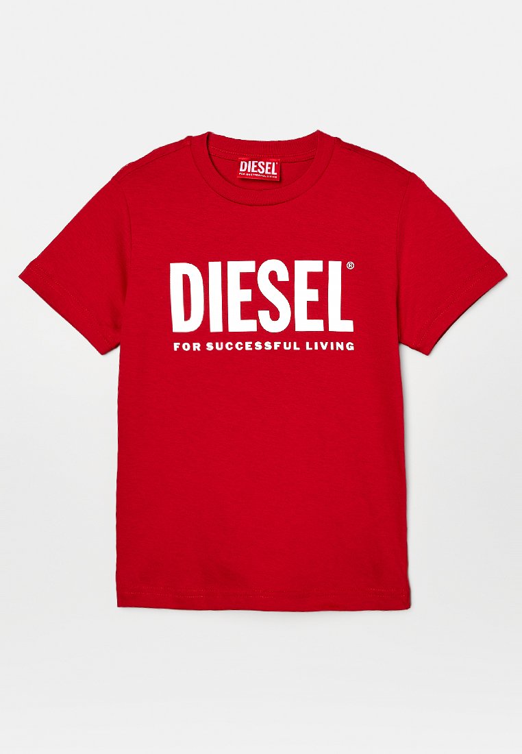 Diesel T-shirt print rood Diesel T-shirt print rood
