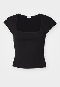 NMDORA SQUARE NECK CAPSLEEVE - Základné tričko - black