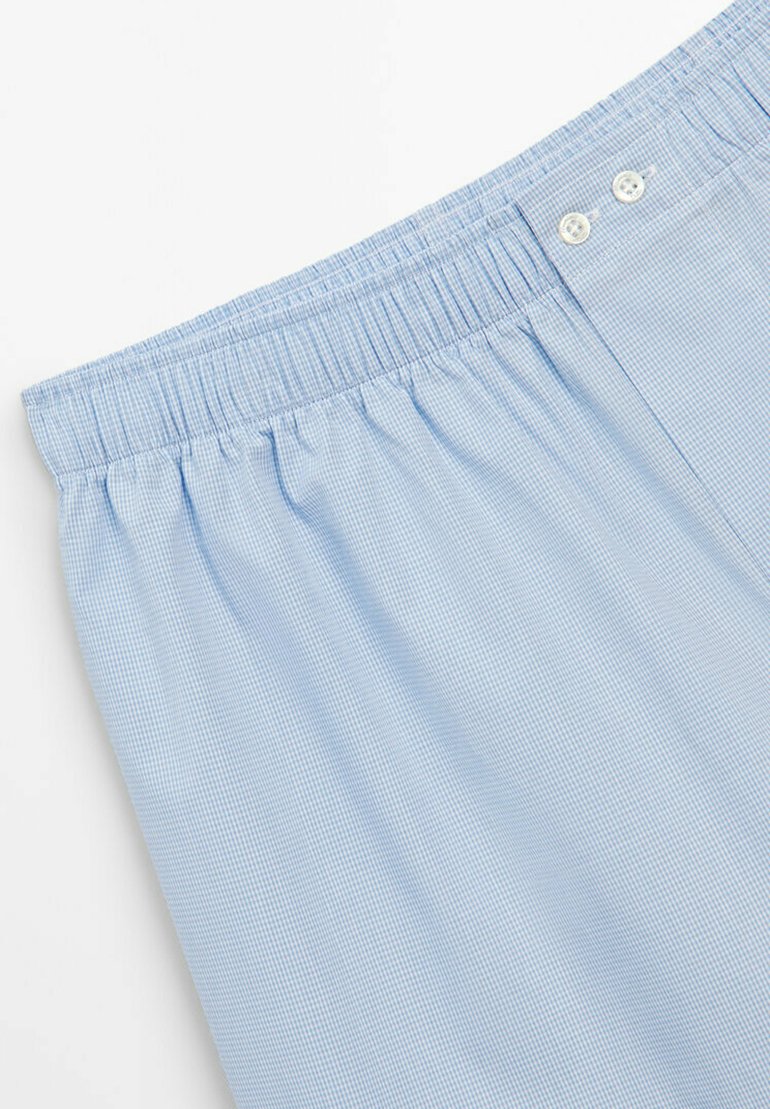 Massimo Dutti GINGHAM POPLIN - Široké boxerky - light blue