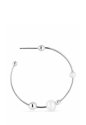 BIG ATOMIC PEARL HOOP - Single earring - silver coloured