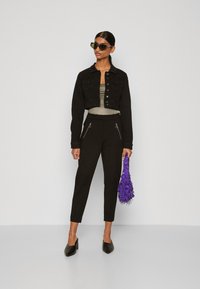 Vero Moda Petite VMEMMA SLIM - Trousers - black
