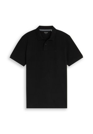TOM TAILOR, TOM TAILOR POLOSHIRTS PIQUÉ POLOSHIRT MIT LOGO-STICKEREI - Poloshirt - black