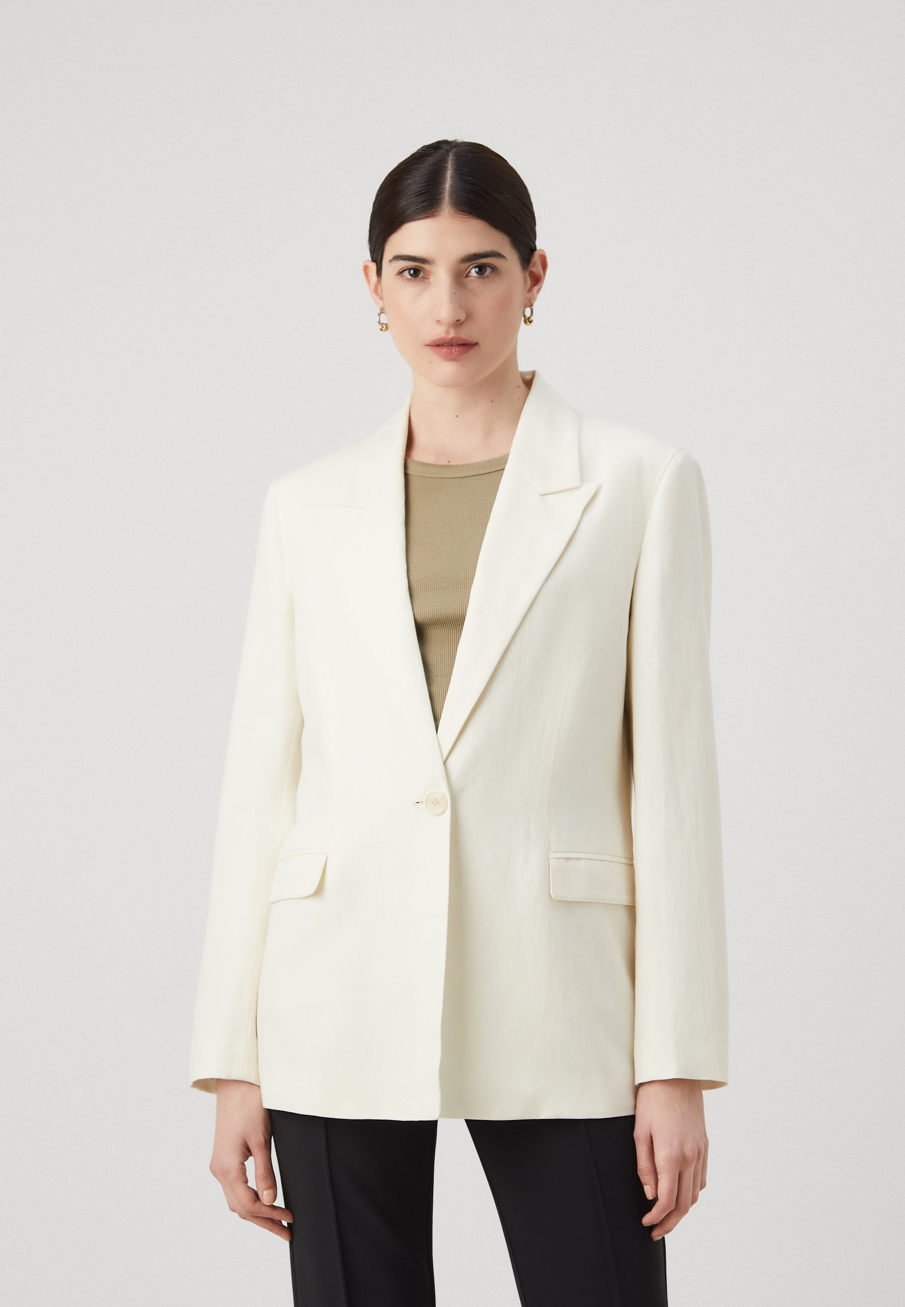 Patrizia Pepe GIACCA JACKET - Blazer - raw white/bianco