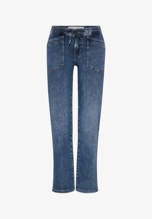 Street One Studio, STRAIGHT-LEG JEANS WITH ELASTIC WAISTBAND - Jean droit - mid blue authentic wash
