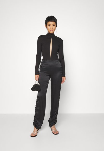 David Koma DIAMOND CUTOU - Μπλούζα με μακριά μανίκια - black/nude