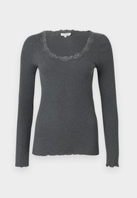 BABETTE U NECK - Longsleeve - dark grey melange