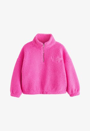 Next, COSY LINED HALF ZIP BORG JACKET - Flísový sveter - pink
