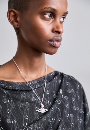 KIKA PENDANT - Collier - silver-coloured/fuchsia