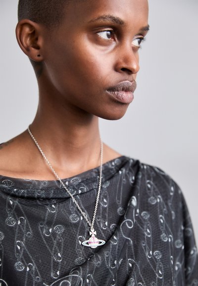 Vivienne Westwood KIKA PENDANT - Κολιέ - silver-coloured/fuchsia
