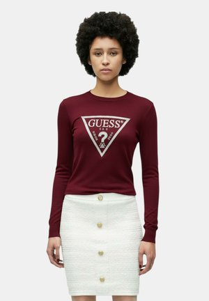 Guess, MAGLIA - Maglione - bordeaux