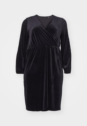 Vero Moda Curve, VMCEFFIE WRAP KNEE DRESS  - Cocktailkleid/festliches Kleid - black