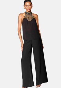 SEQUIN HALTER NECK  - Blūze - black gold